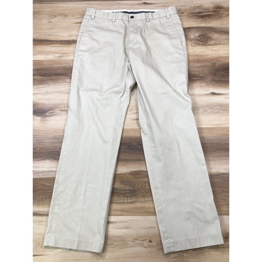 Eddie Bauer Chinos Mens 36x34 Classic Fit Cotton Wrinkle Free Khaki Heritage Tan